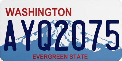 WA license plate AYQ2075