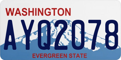 WA license plate AYQ2078