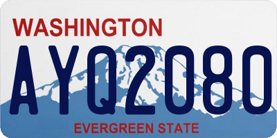 WA license plate AYQ2080