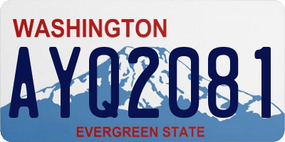 WA license plate AYQ2081