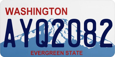 WA license plate AYQ2082
