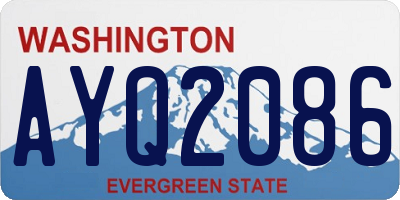 WA license plate AYQ2086