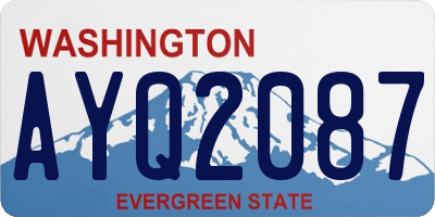 WA license plate AYQ2087