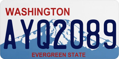 WA license plate AYQ2089