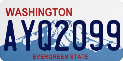 WA license plate AYQ2099