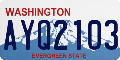 WA license plate AYQ2103