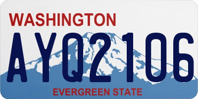 WA license plate AYQ2106