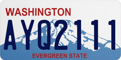 WA license plate AYQ2111