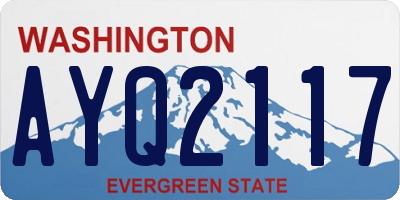 WA license plate AYQ2117