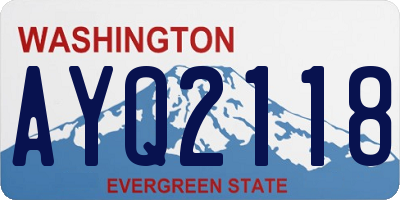 WA license plate AYQ2118