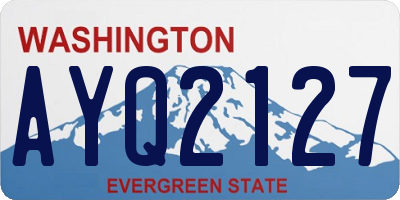 WA license plate AYQ2127