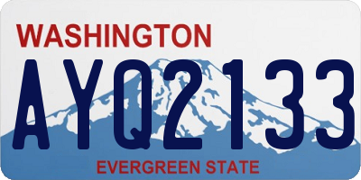 WA license plate AYQ2133