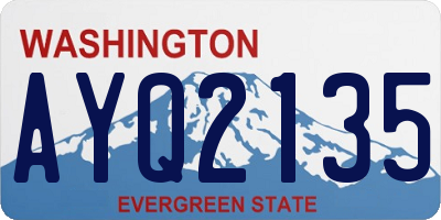 WA license plate AYQ2135