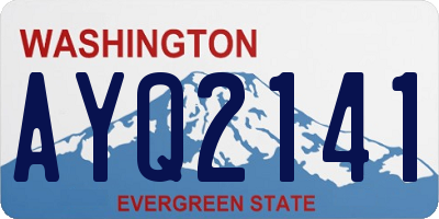 WA license plate AYQ2141