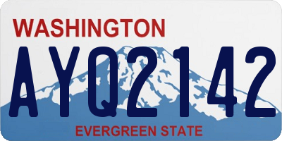WA license plate AYQ2142