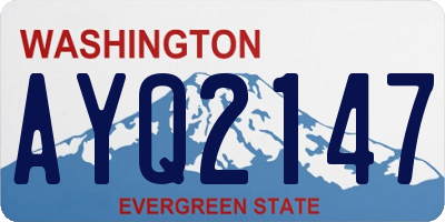 WA license plate AYQ2147