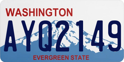 WA license plate AYQ2149