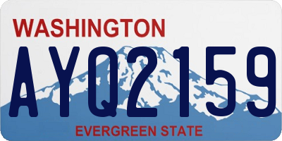 WA license plate AYQ2159