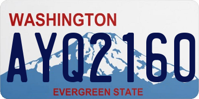 WA license plate AYQ2160