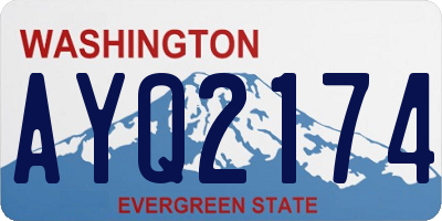 WA license plate AYQ2174