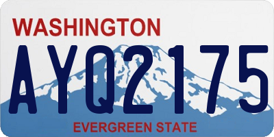 WA license plate AYQ2175