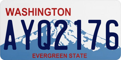 WA license plate AYQ2176