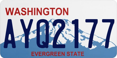 WA license plate AYQ2177
