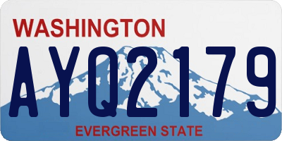 WA license plate AYQ2179