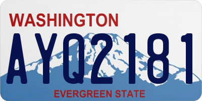 WA license plate AYQ2181