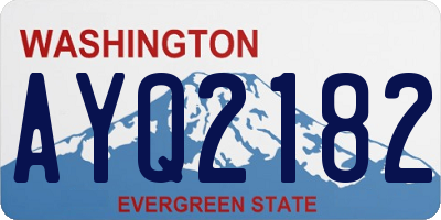 WA license plate AYQ2182