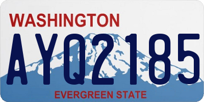 WA license plate AYQ2185
