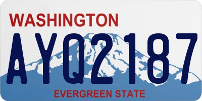 WA license plate AYQ2187