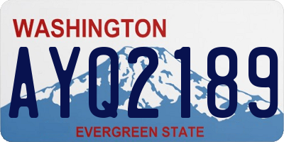 WA license plate AYQ2189