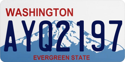 WA license plate AYQ2197