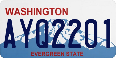 WA license plate AYQ2201