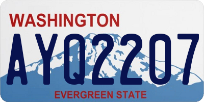 WA license plate AYQ2207