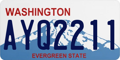 WA license plate AYQ2211
