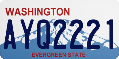 WA license plate AYQ2221