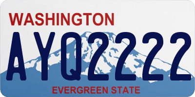 WA license plate AYQ2222
