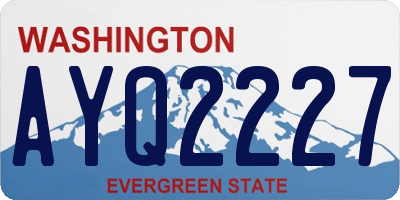 WA license plate AYQ2227