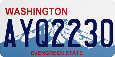 WA license plate AYQ2230