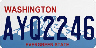 WA license plate AYQ2246