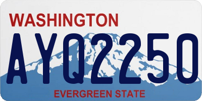 WA license plate AYQ2250