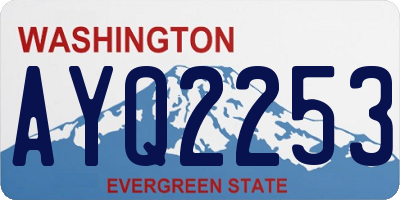 WA license plate AYQ2253