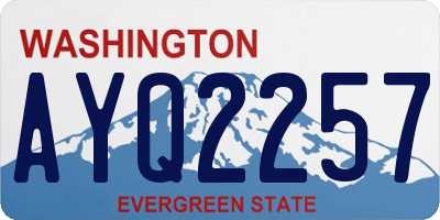WA license plate AYQ2257