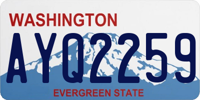 WA license plate AYQ2259