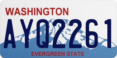 WA license plate AYQ2261