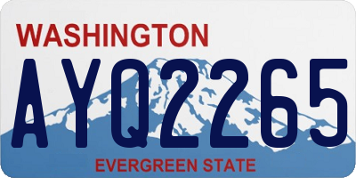 WA license plate AYQ2265
