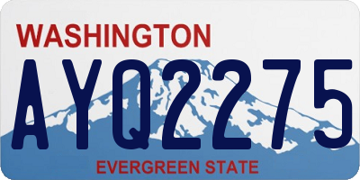WA license plate AYQ2275
