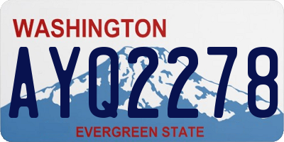 WA license plate AYQ2278
